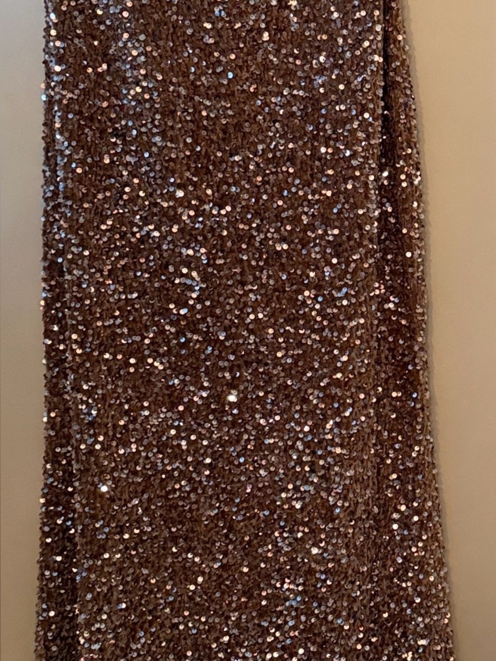 Fashion Nova Rose Gold Sequin Maxi dress